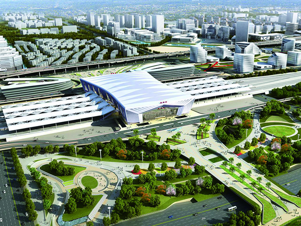Yancheng High-speed Railway Station (with ceiling and external wall 3.0-thick profiled aluminum veneer)